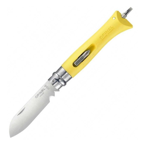 Набор-дисплей Opinel, 12 ножей №9 DIY из нержав стали, 6 серых + 6 желтых, 001805 фото 5